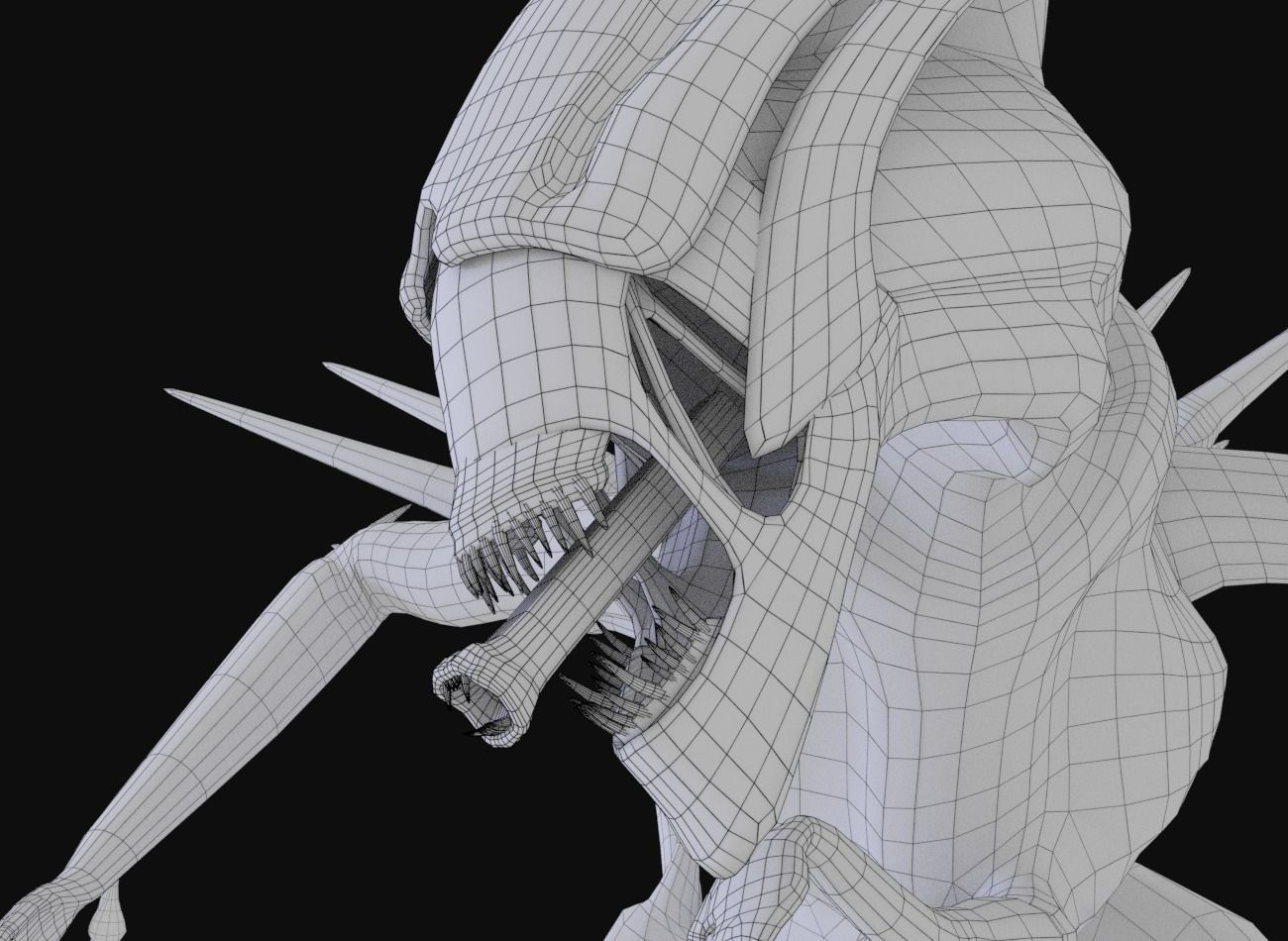 Queen Xenomorph 3D model_8
