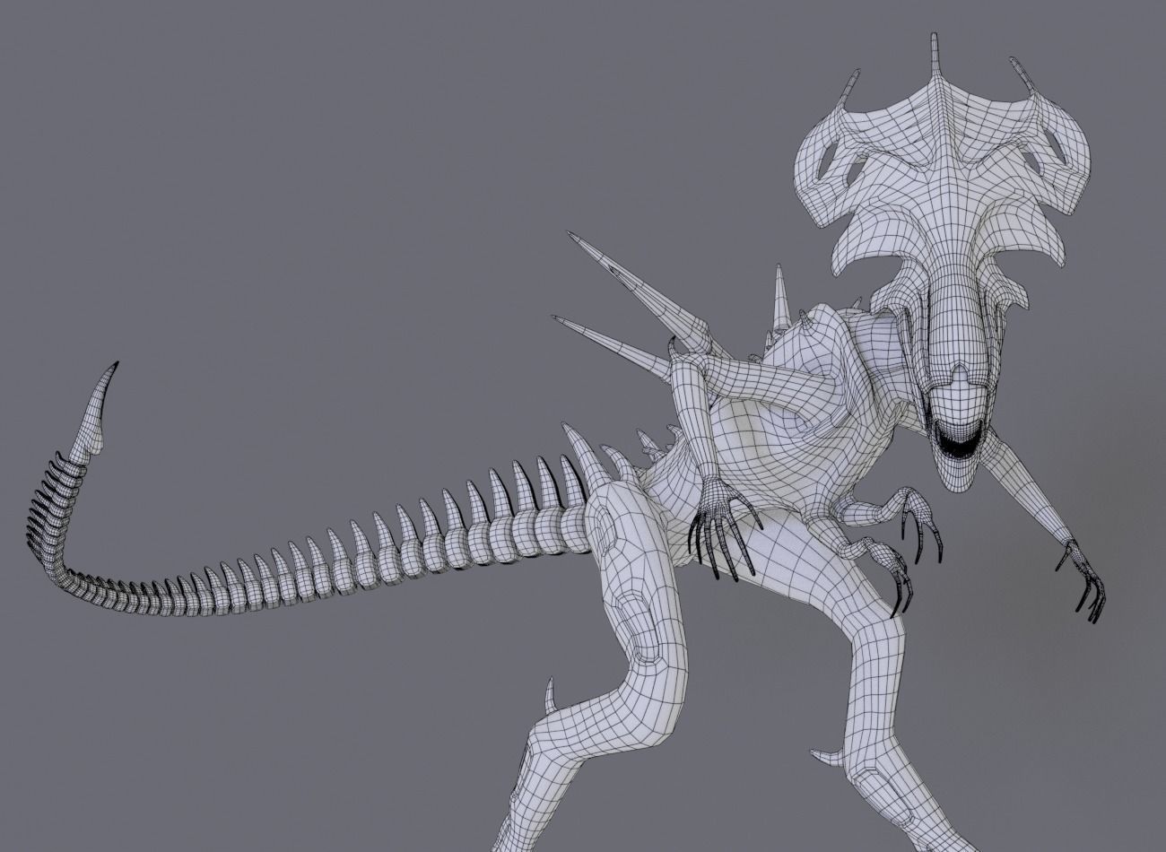 Queen Xenomorph 3D model_4