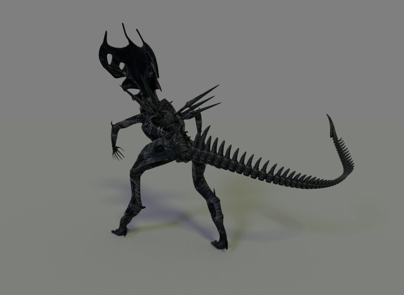 Queen Xenomorph 3D model_3