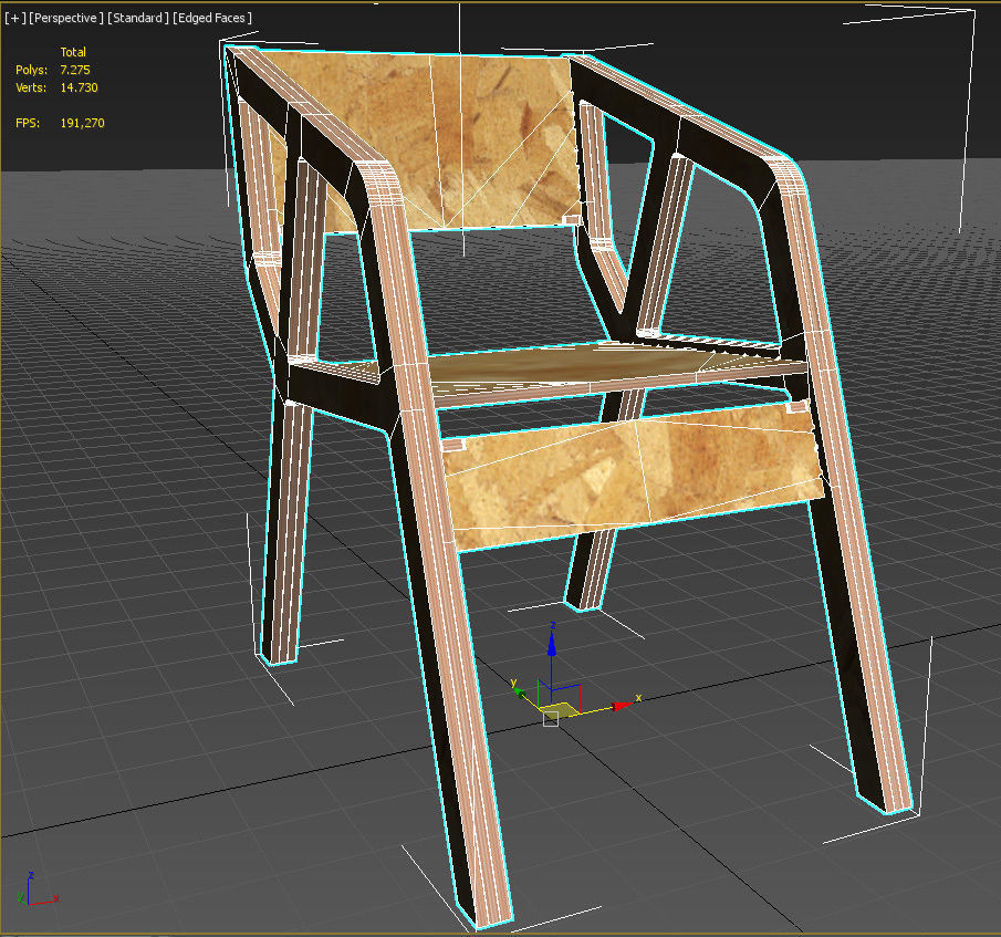 Chair Deca - CNC router cut 3D print model_4