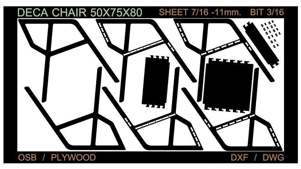 Chair Deca - CNC router cut 3D print model_7