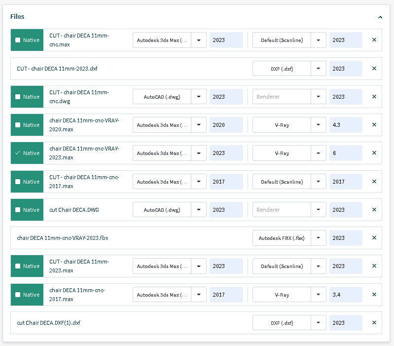 Chair Deca - CNC router cut 3D print model_21
