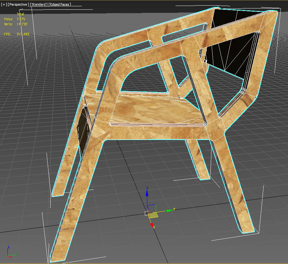 Chair Deca - CNC router cut 3D print model_6