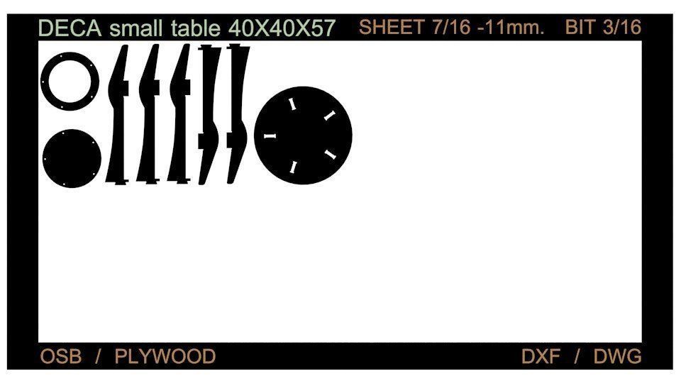 Table DECA for CNC router cut 3D print model_2
