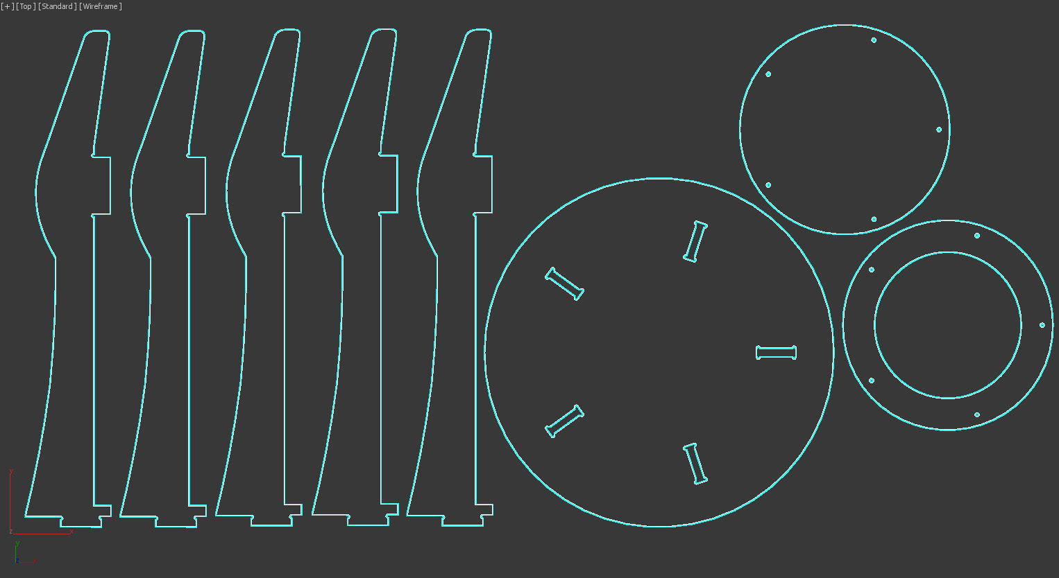 Table DECA for CNC router cut 3D print model_9