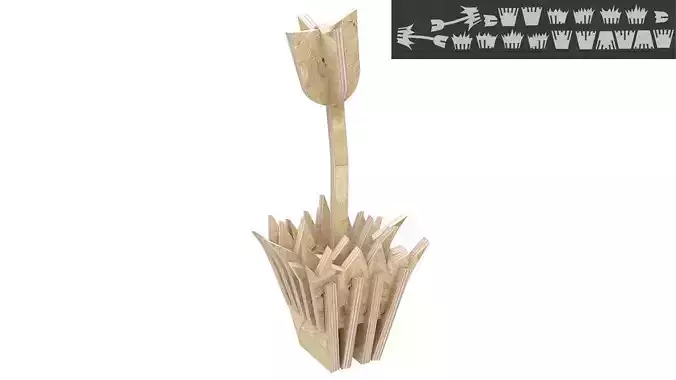 Puzzle Tulip for CNC router cut