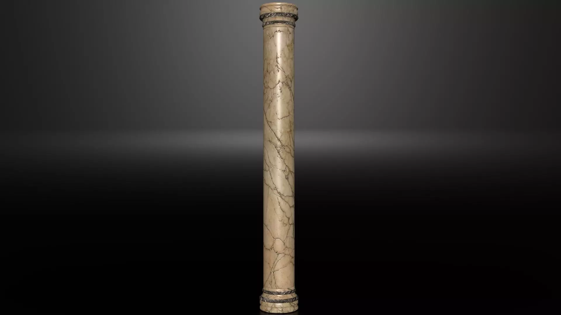 Beige Colour Marble Column Low-poly 3D model