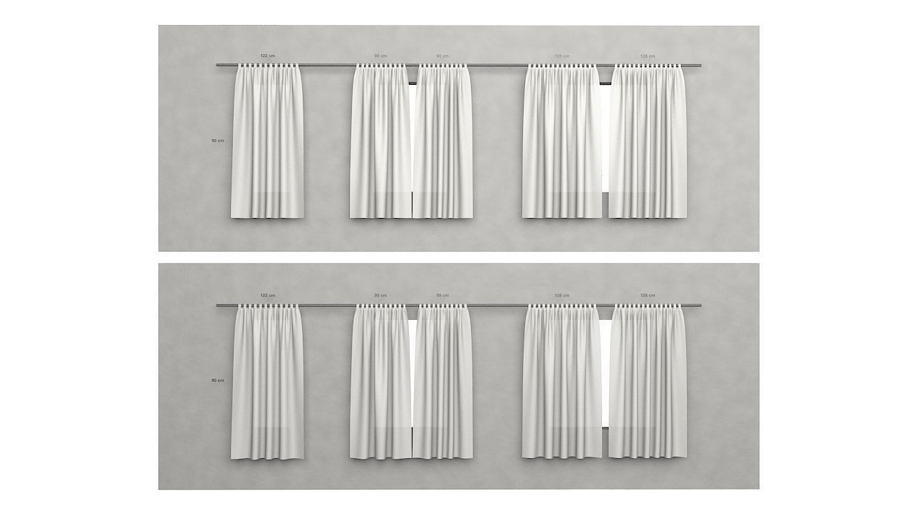 Curtains Collection Animated  3D model_26