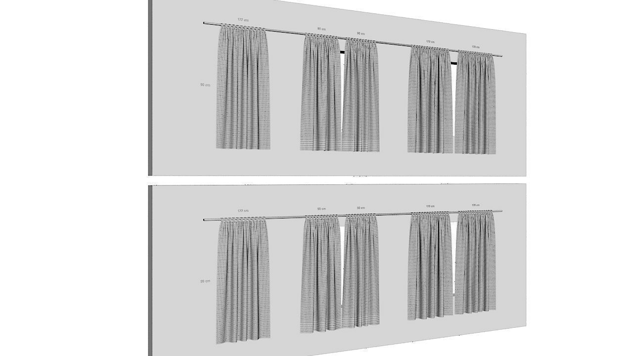 Curtains Collection Animated  3D model_25
