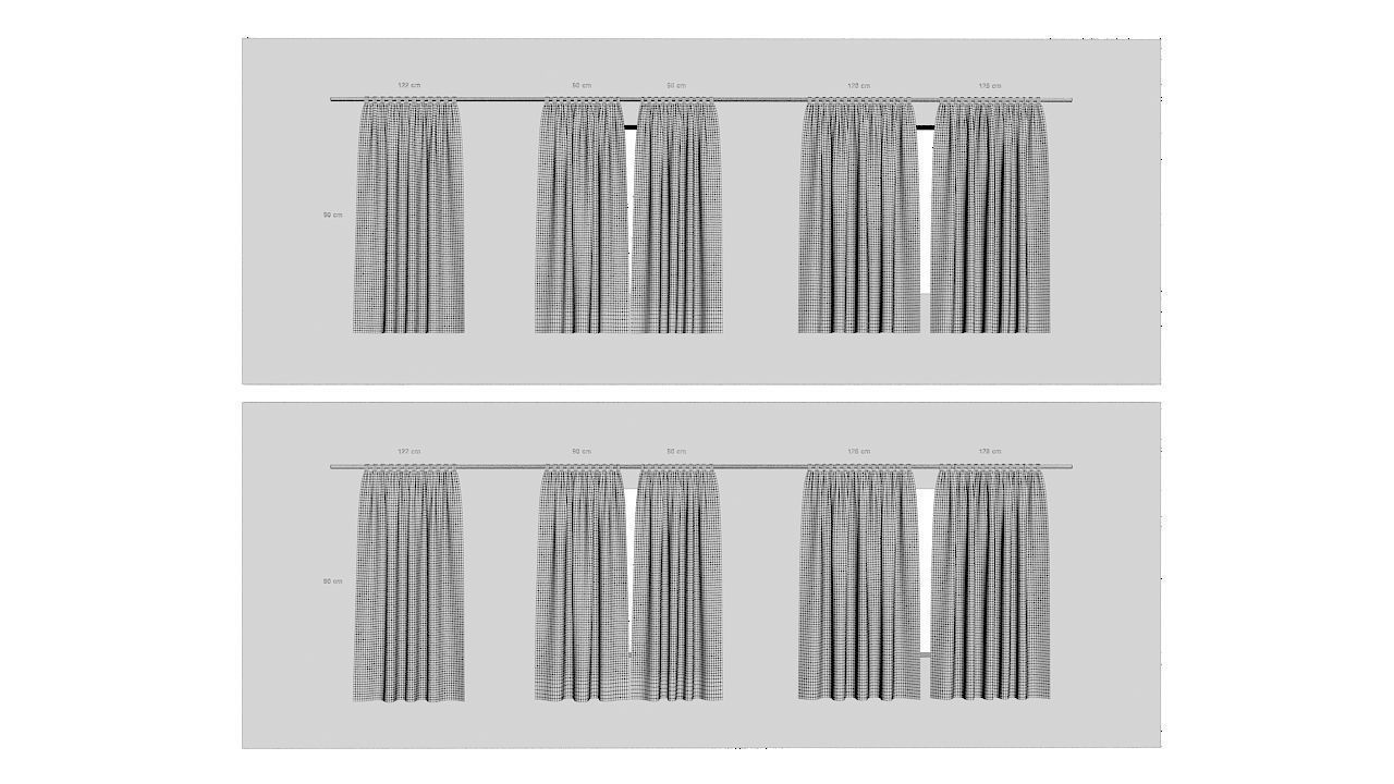 Curtains Collection Animated  3D model_20