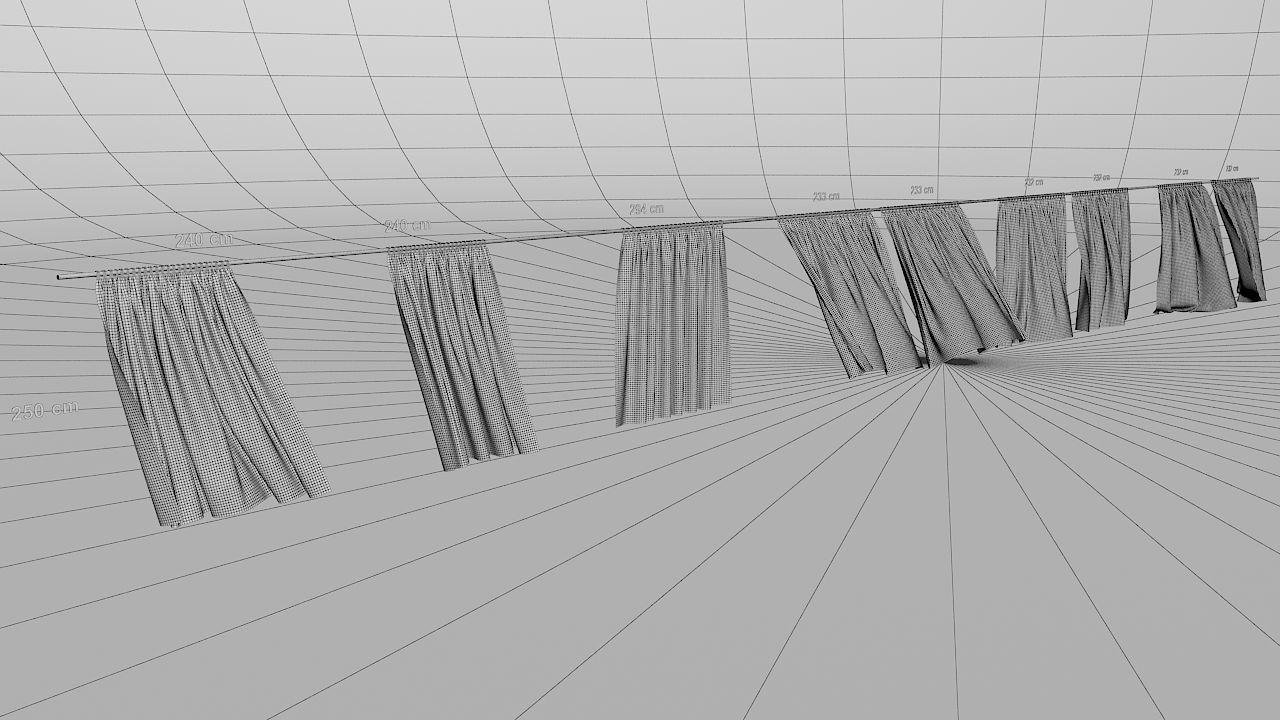 Curtains Collection Animated  3D model_37