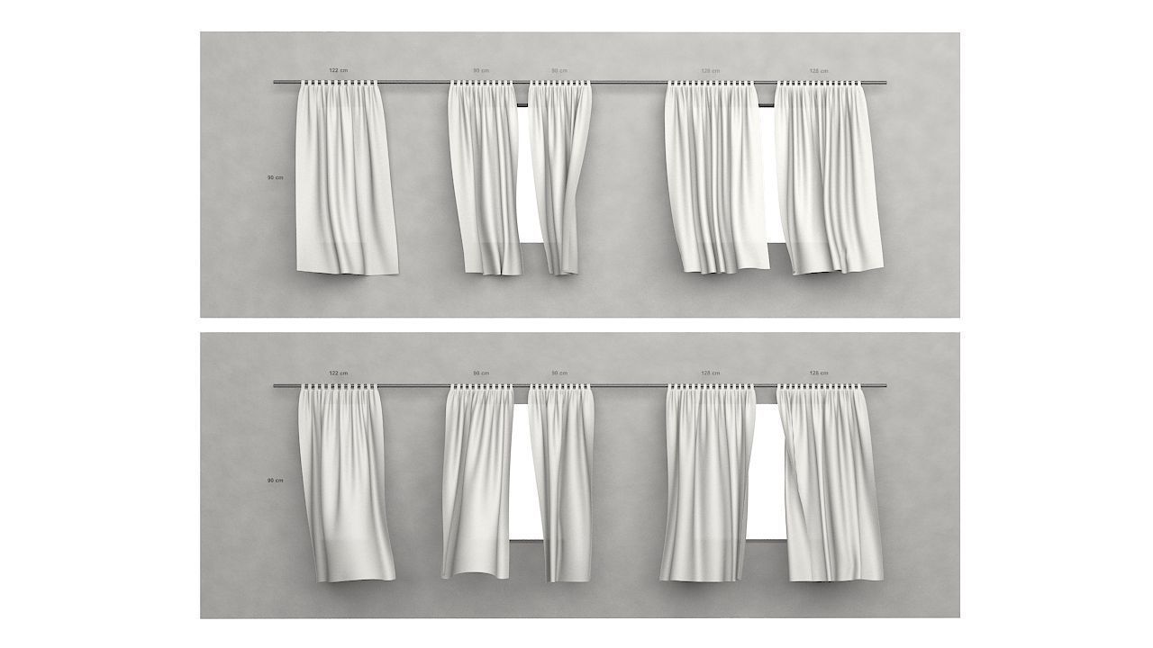Curtains Collection Animated  3D model_19