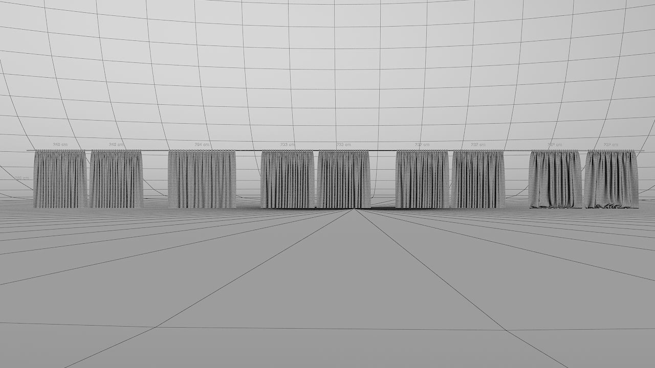 Curtains Collection Animated  3D model_32