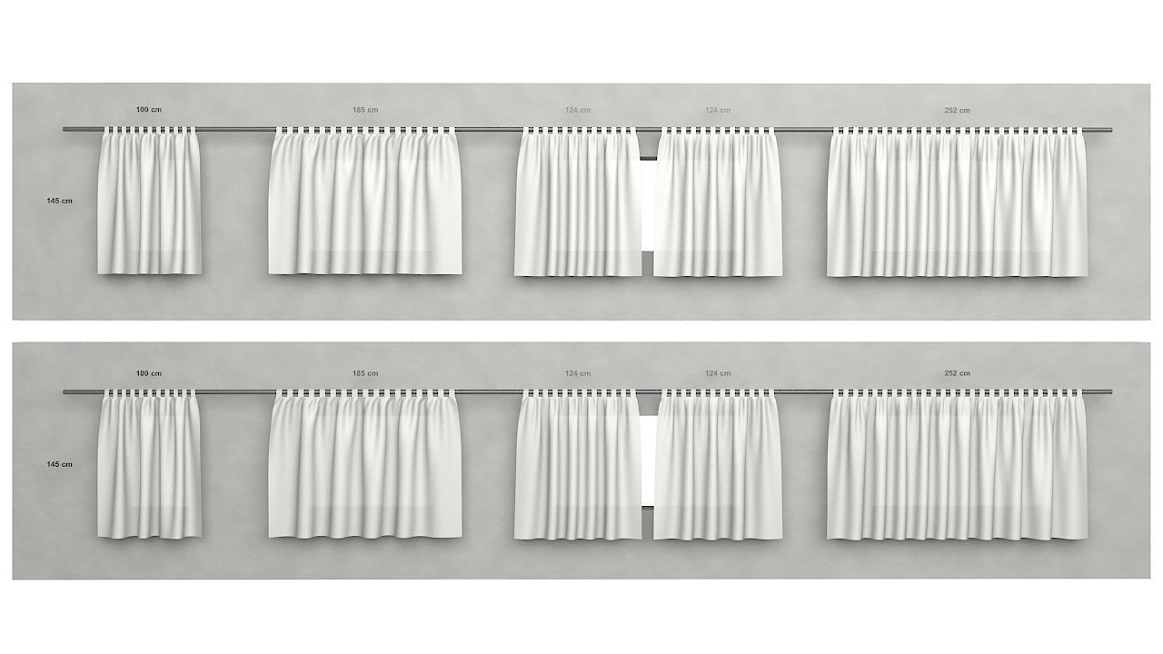 Curtains Collection Animated  3D model_11