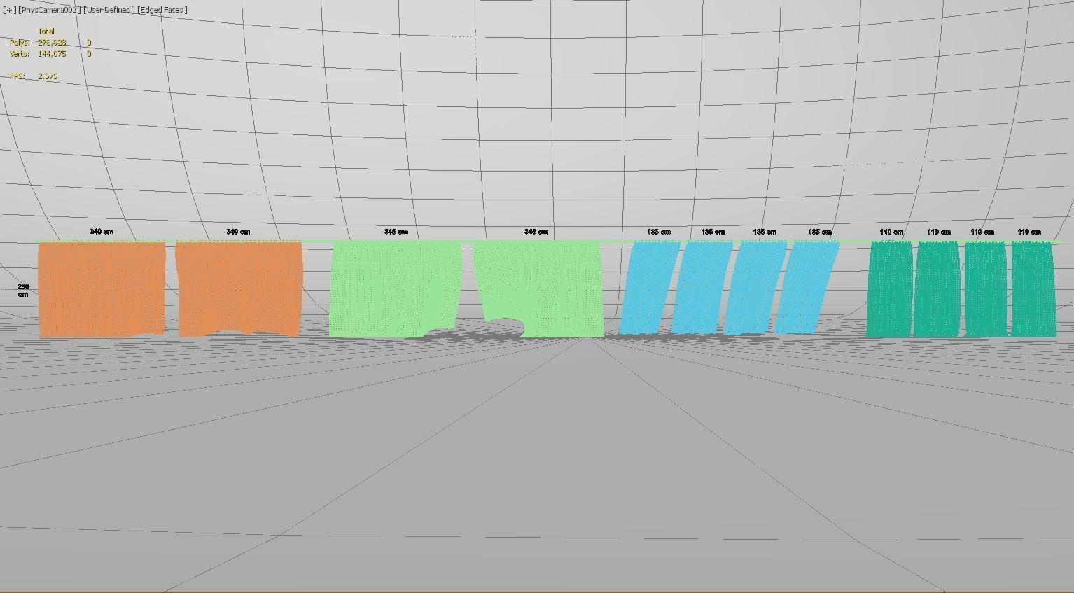 Curtains Collection Animated  3D model_42