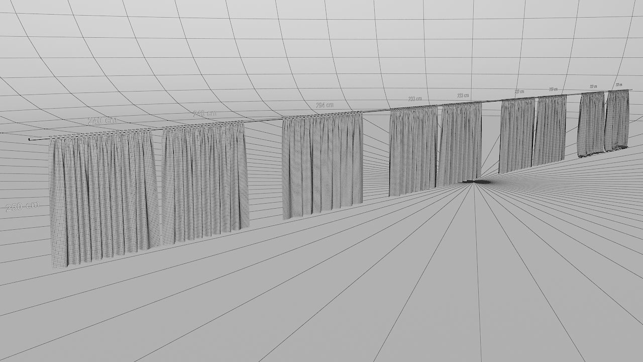 Curtains Collection Animated  3D model_39