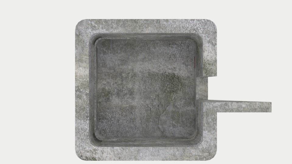 Big  bunker Free low-poly 3D model_7