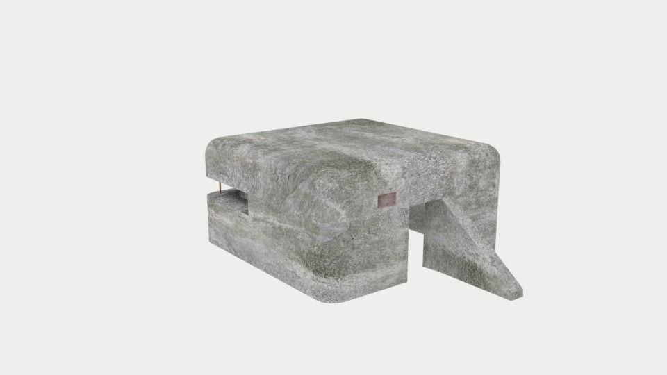 Big  bunker Free low-poly 3D model_1