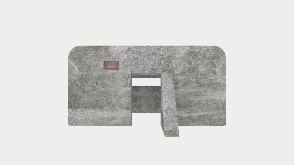 Big  bunker Free low-poly 3D model_4