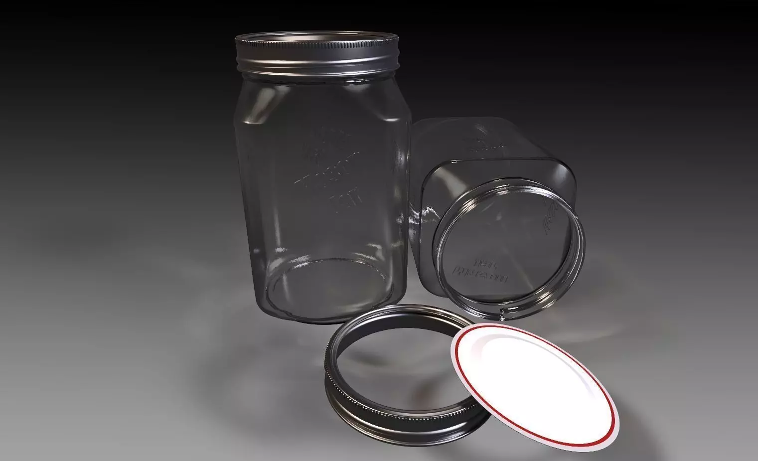 Generic canning jar 3D model