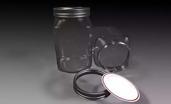 Generic canning jar 3D model
