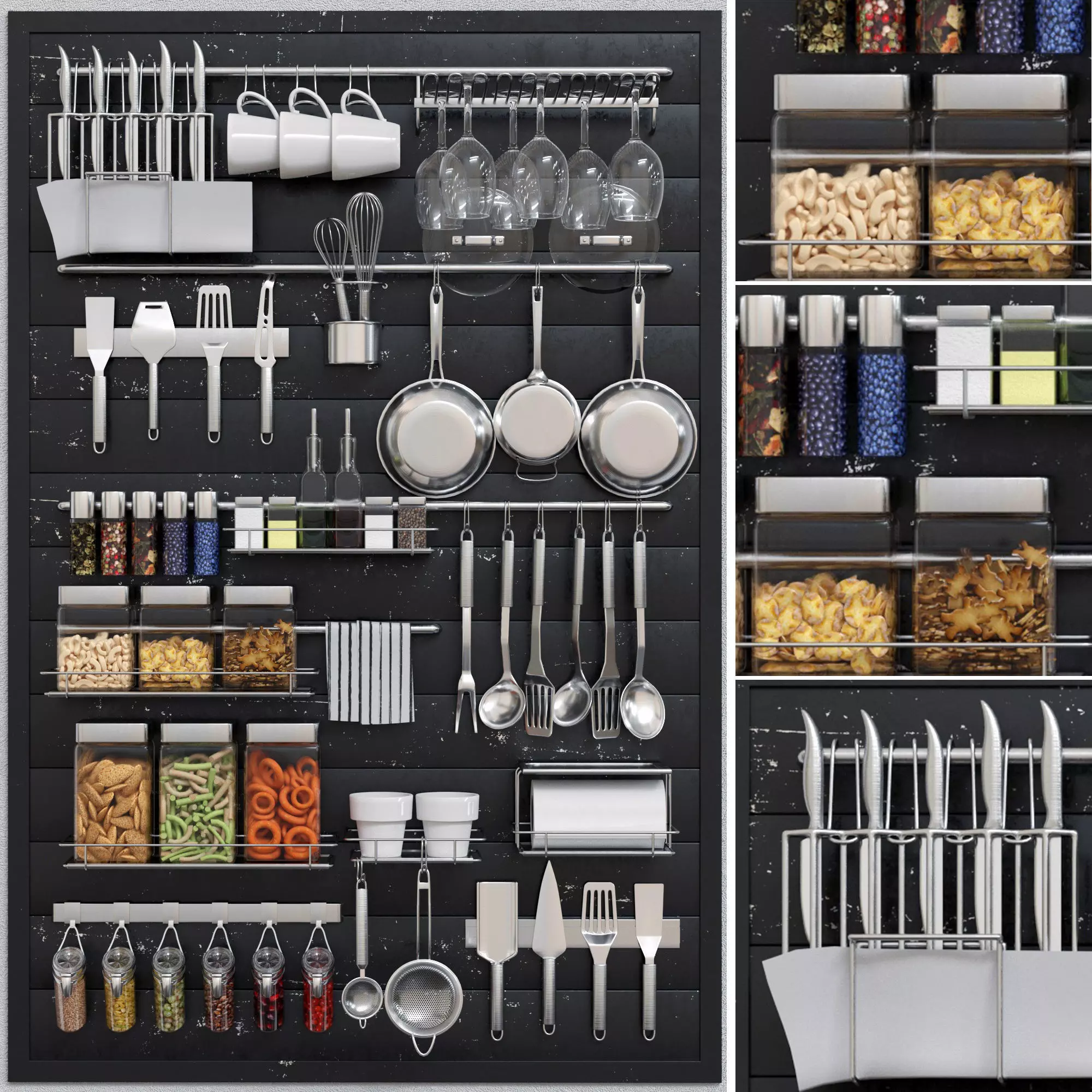 Collection for the kitchen Trifles for the kitchen 3D model