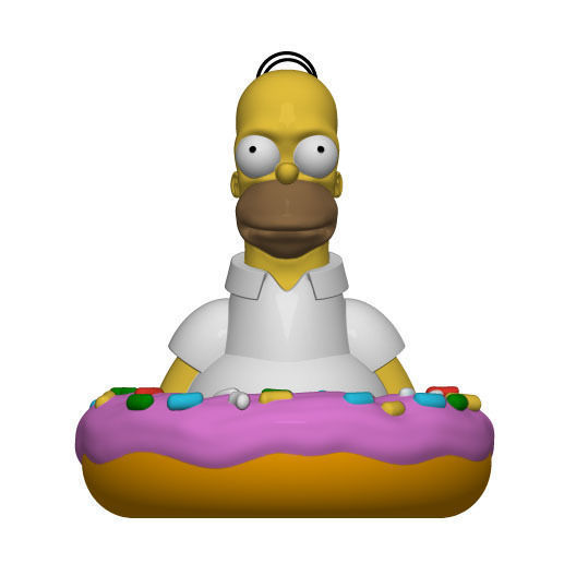 Homer Simpson wacom pencil holder 3D print model_4