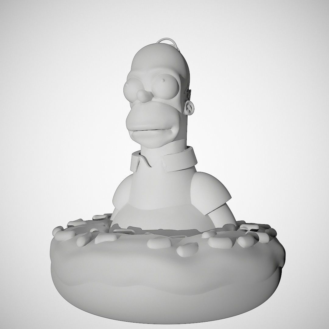 Homer Simpson wacom pencil holder 3D print model_6