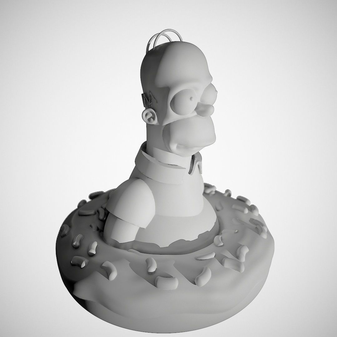 Homer Simpson wacom pencil holder 3D print model_7