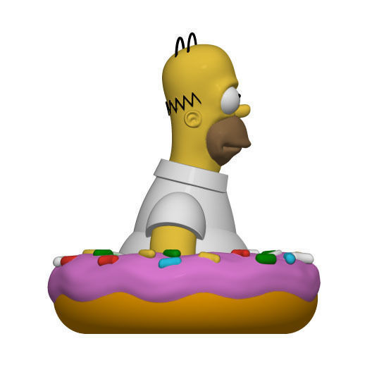 Homer Simpson wacom pencil holder 3D print model_1