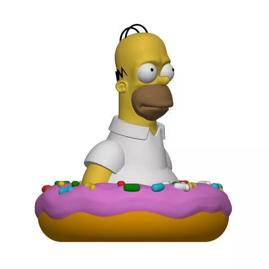 Homer Simpson wacom pencil holder 3D print model_0