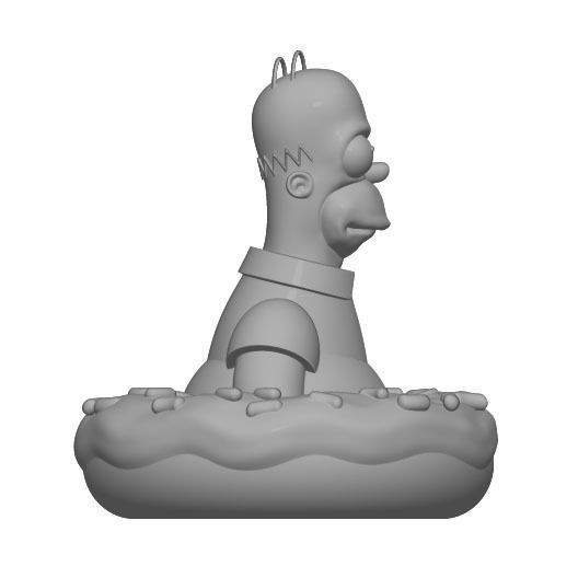Homer Simpson wacom pencil holder 3D print model_2