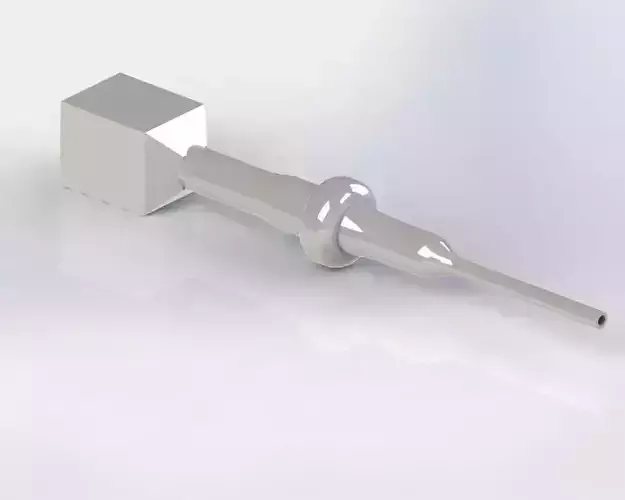 injector stainless steel tube with hole in it Free 3D model