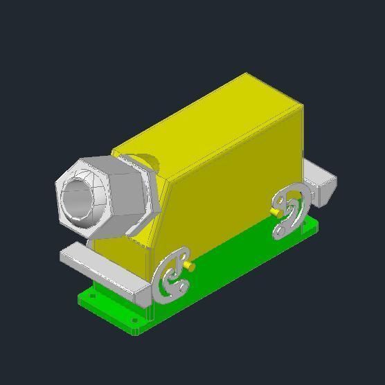 16 pin HT connector Free 3D model_2