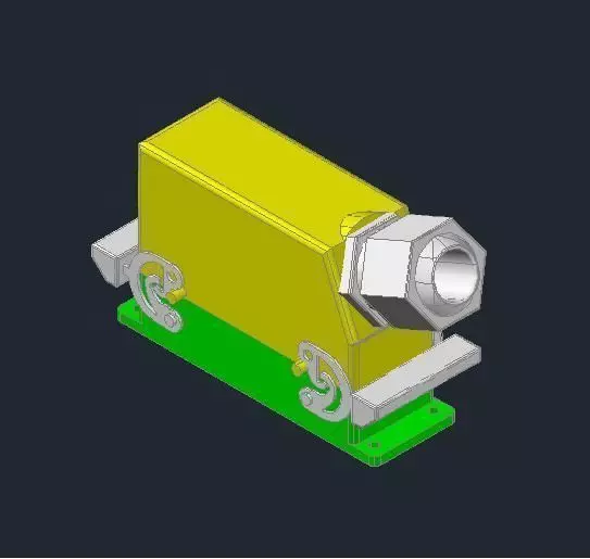 16 pin HT connector Free 3D model_0