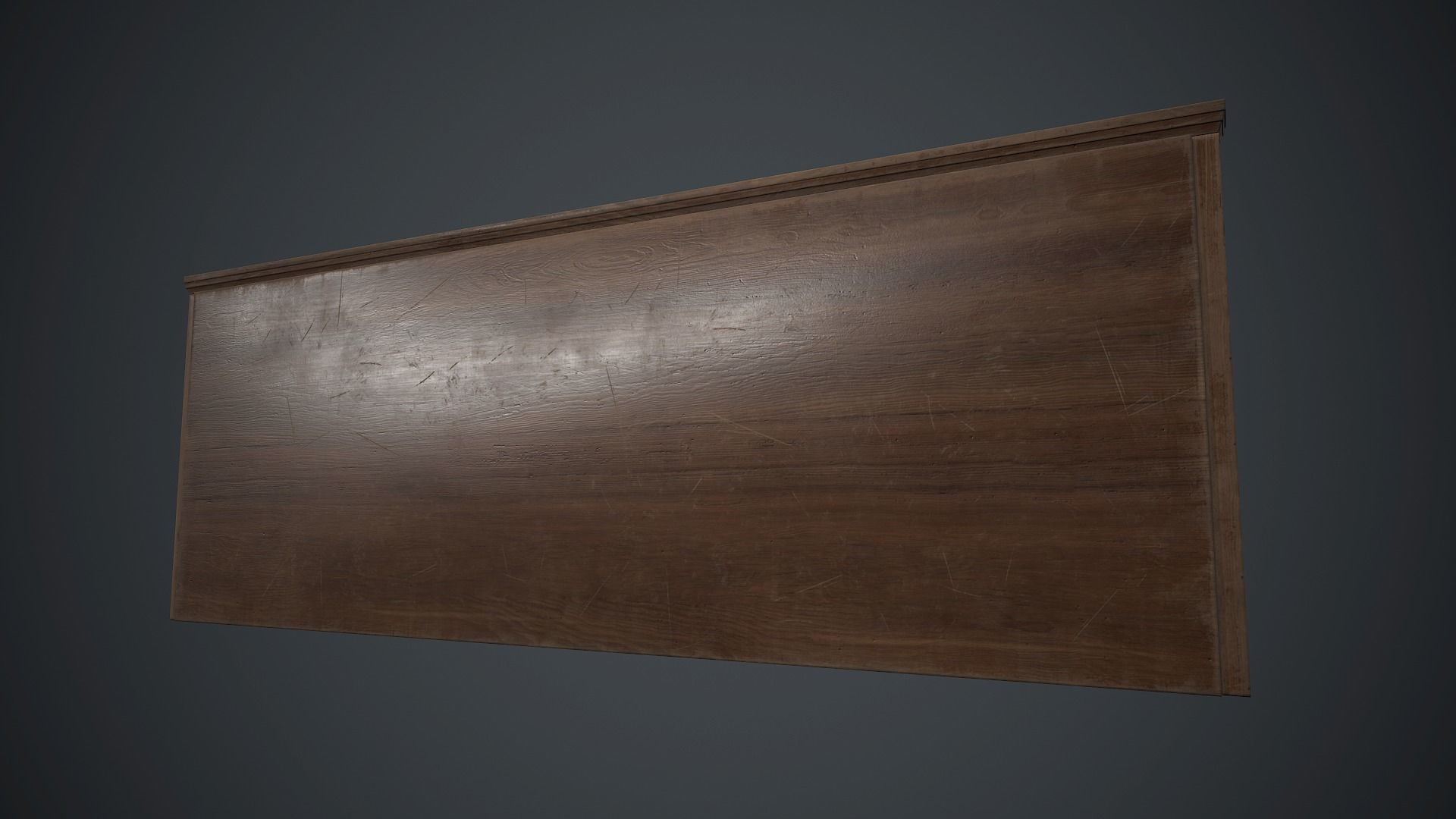 Wooden Wall Hanger PBR Game Ready Low-poly 3D model_6