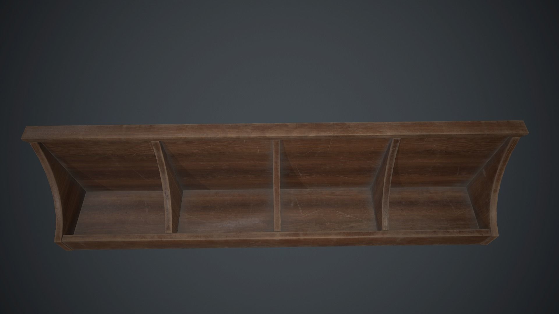 Wooden Wall Hanger PBR Game Ready Low-poly 3D model_8