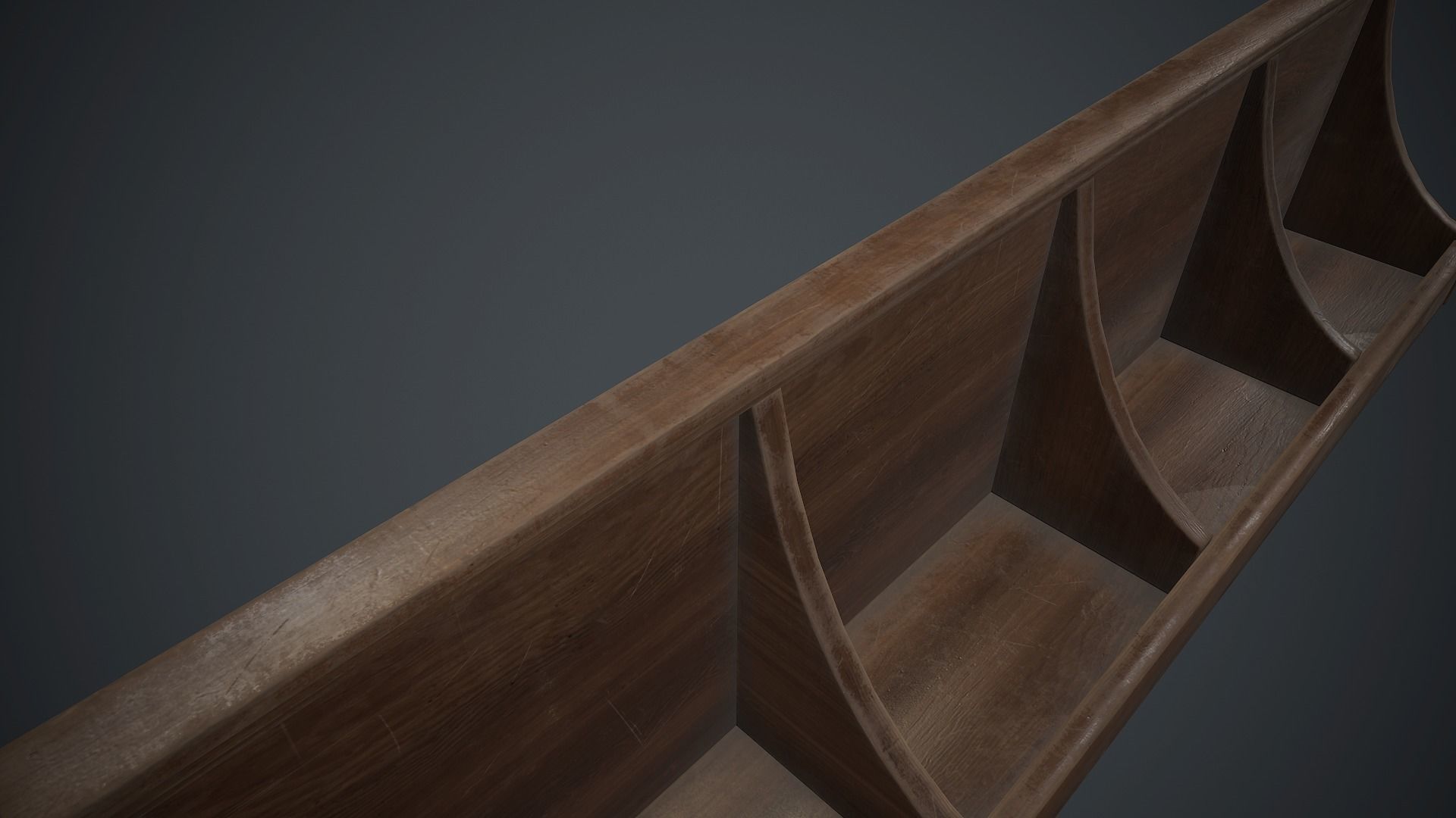 Wooden Wall Hanger PBR Game Ready Low-poly 3D model_12