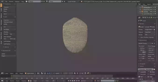 3D Ancient Shield
