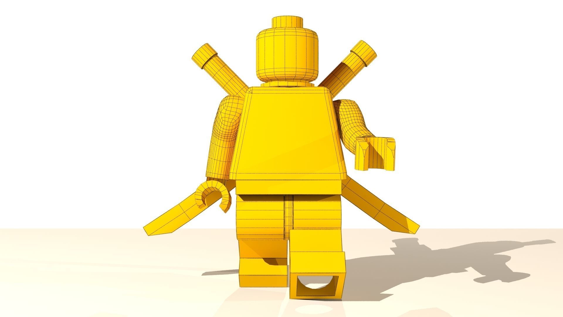 Deadpool Lego Character Low-poly 3D model_15