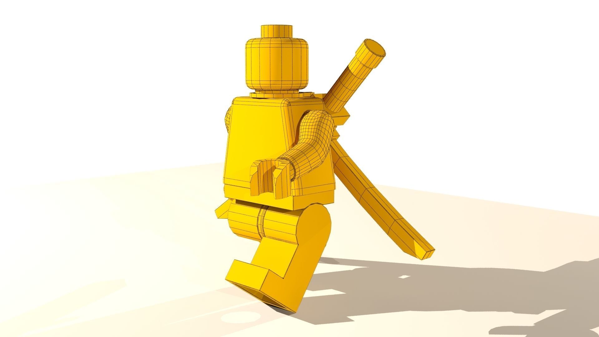 Deadpool Lego Character Low-poly 3D model_17