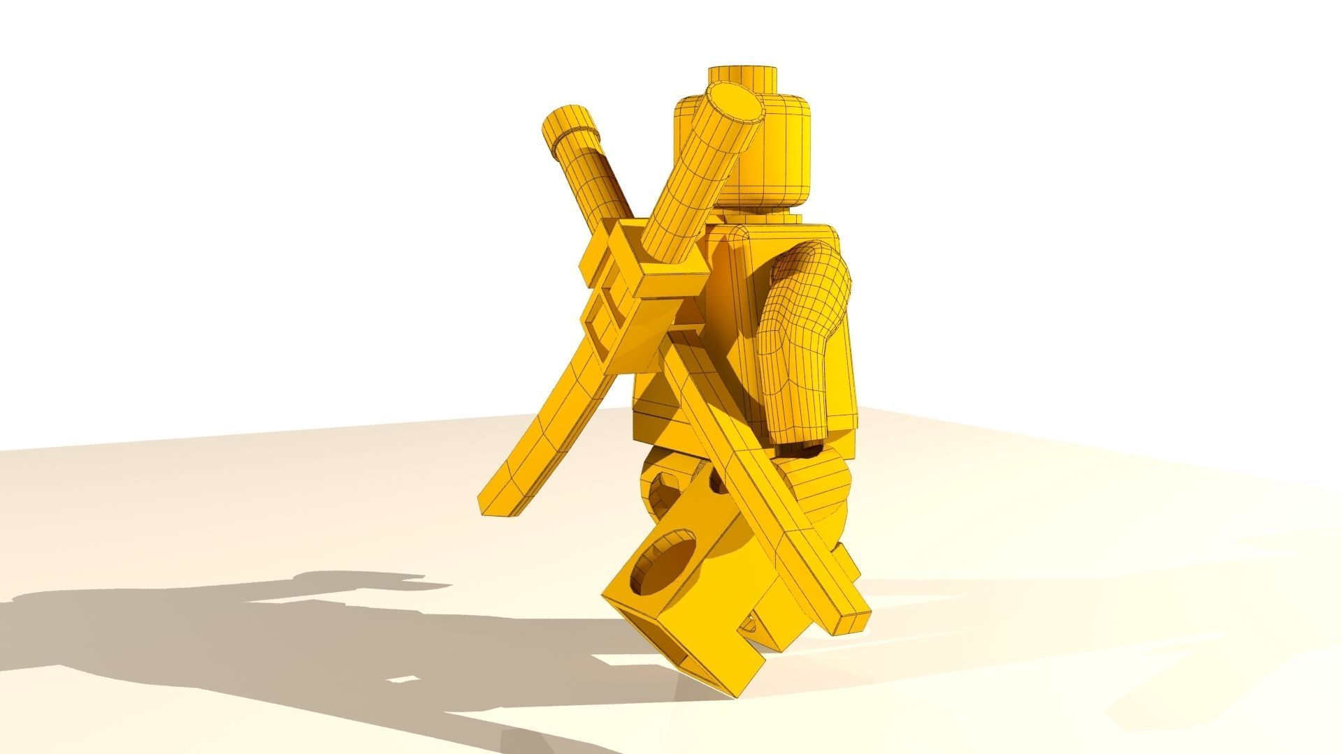 Deadpool Lego Character Low-poly 3D model_20