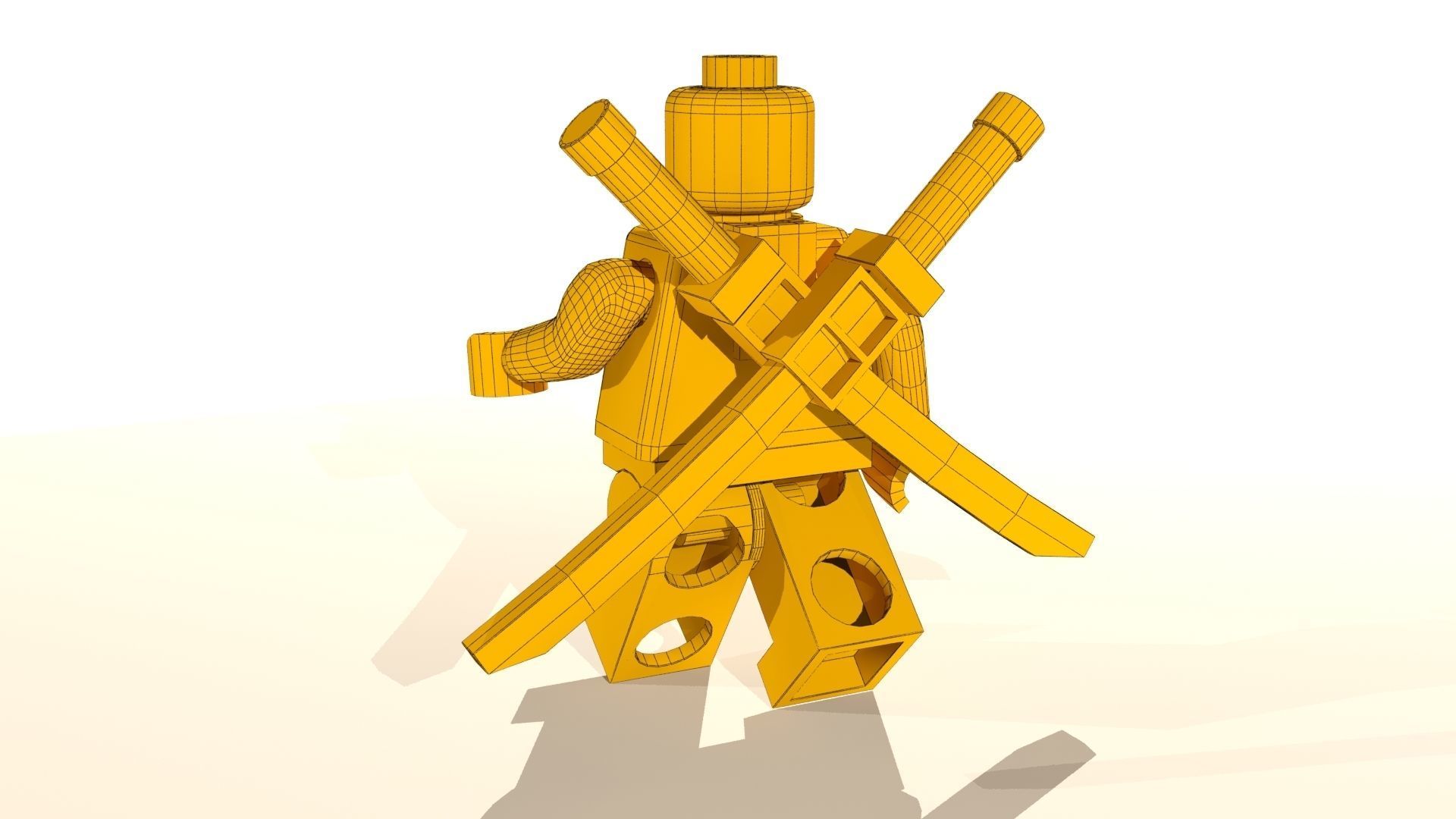 Deadpool Lego Character Low-poly 3D model_19