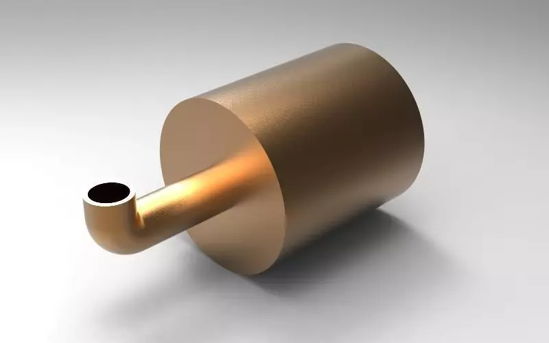 muffler1 copper pipe Free 3D model