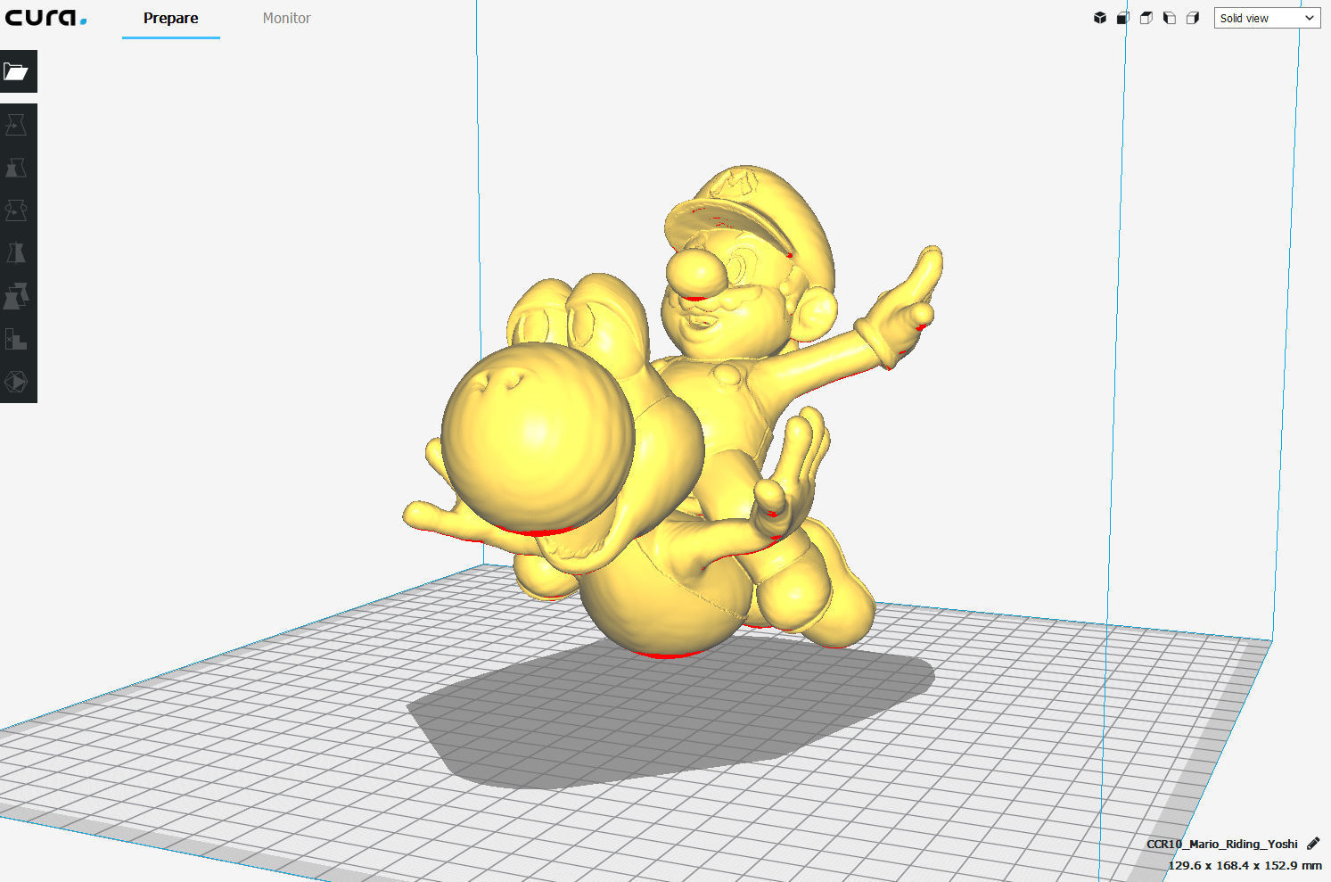 Super Mario and Yoshi Diorama 3D Printable Model 3D print model_3