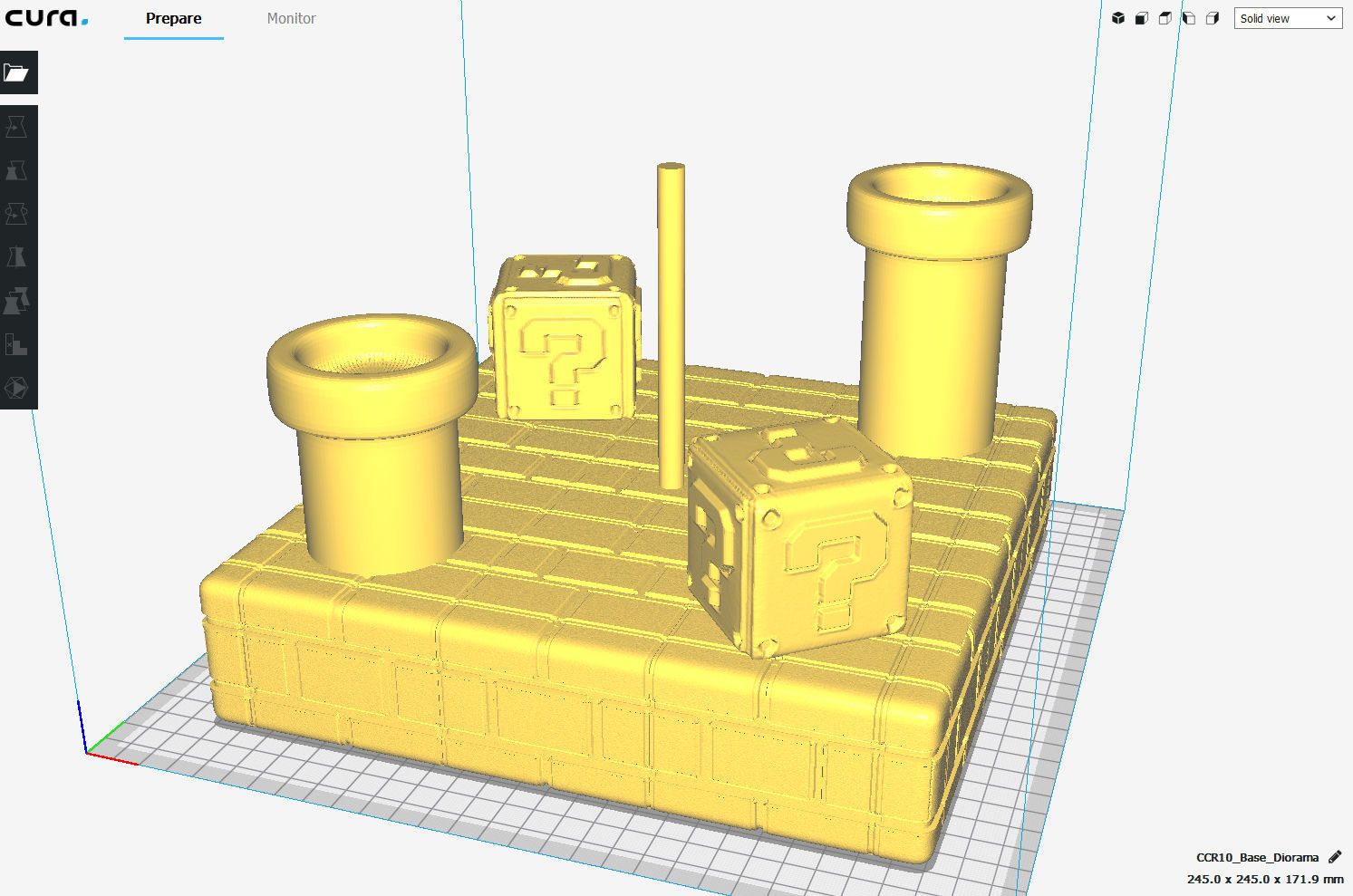 Super Mario and Yoshi Diorama 3D Printable Model 3D print model_2