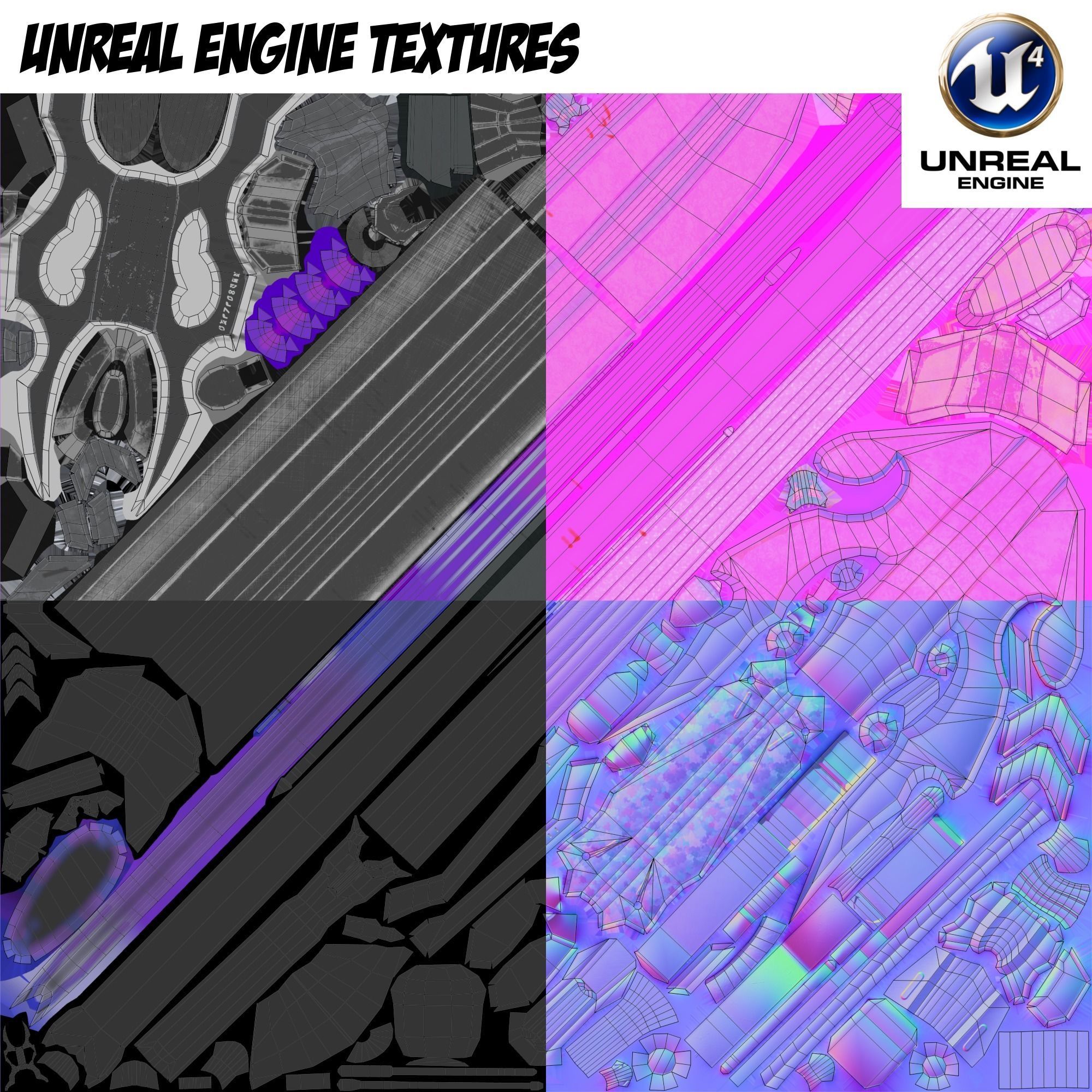 Sci-fi Swords Pack 4 Low-poly 3D model_50