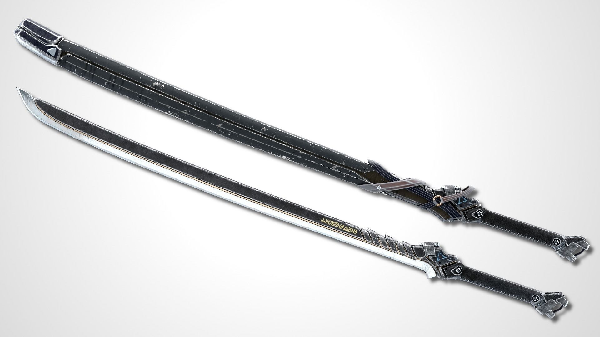Sci-fi Swords Pack 4 Low-poly 3D model_3