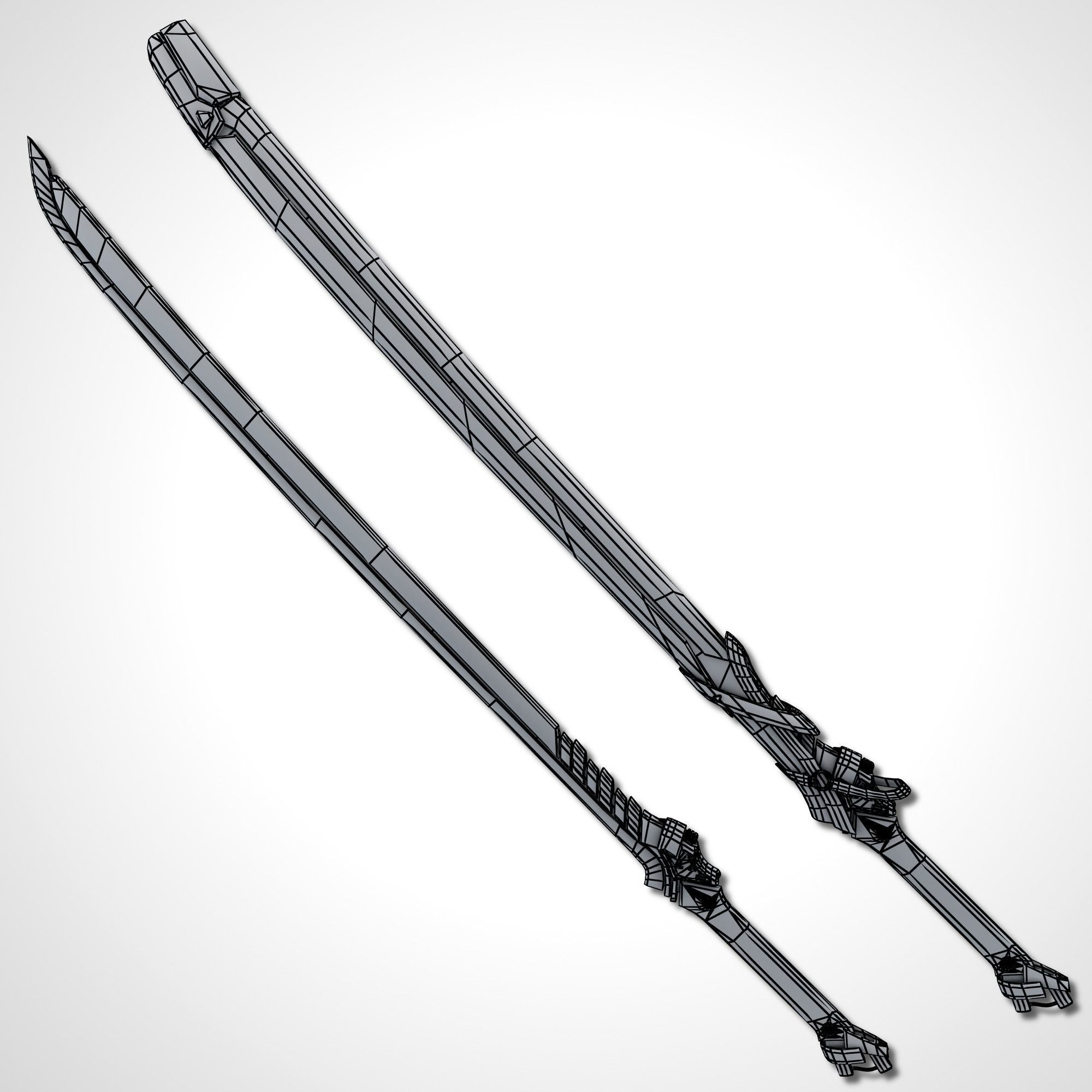 Sci-fi Swords Pack 4 Low-poly 3D model_52