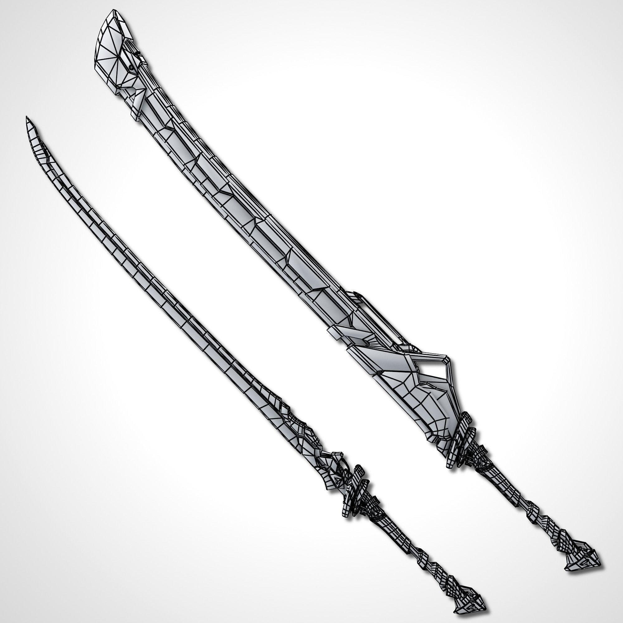 Sci-fi Swords Pack 4 Low-poly 3D model_51